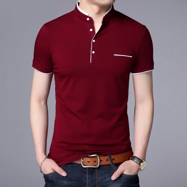 Polo camicia da uomo in cotone casual colore solido polosino maschile da uomo traspirante maglietta da golf tennis vestiti di marca più 210319