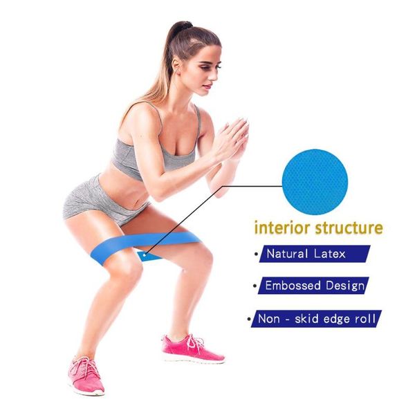 

fitness rubber bands resistance band yoga elastic loop expander for exercise sports anti slip bodybuild hip belt