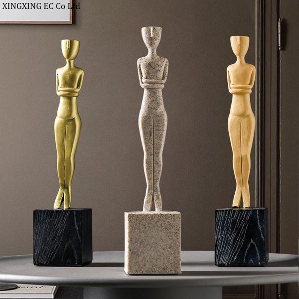 

decorative objects & figurines nordic simple and creative statuette abstract figure decoration porch wine cabinet crafts home accessor