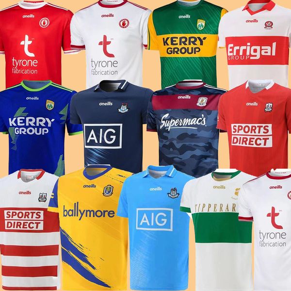 

2022 ireland dublin cork rugby jerseys 21 22 gaa galway kerry limerick shirt mayo meath tipperary tyrone sports jersey, Black;gray