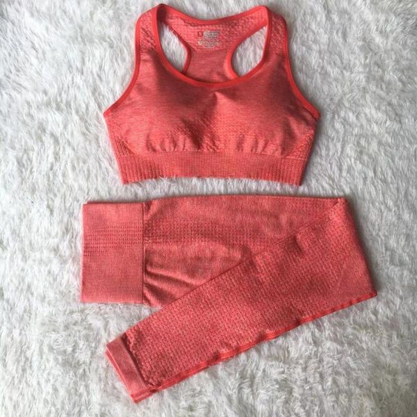

yoga outfit 2pcs women fitness set gym bras+seamless leggings push up pants exercise padded workout running suit sportswear athletic
