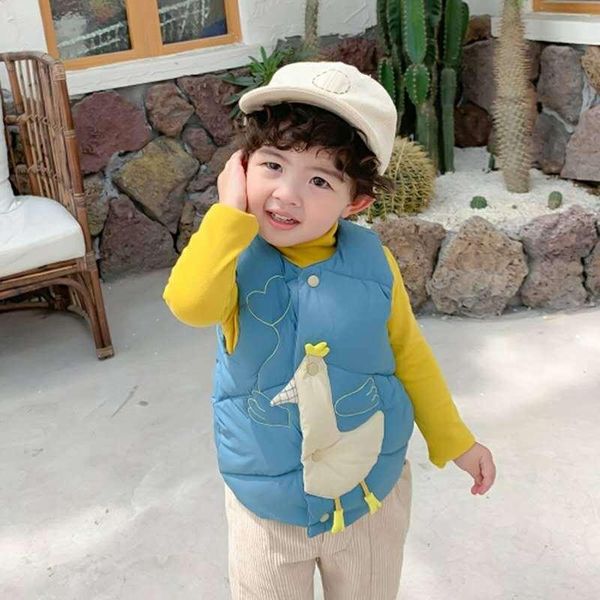 

korean-style 2021 style children off season spring autumn winter cartoon vest inner wearing waistcoat, Camo