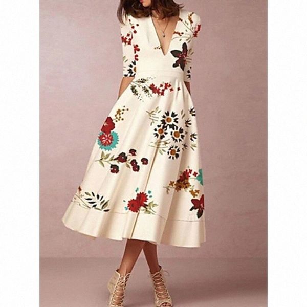 

a-line mother of the bride dress elegant plunging neck tea length polyester half sleeve with ruching 2022 10em#, White;black
