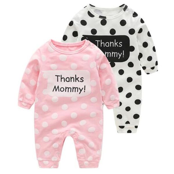 

cute baby boy girl rompers kids spring autumn dot born clothes 210521, Blue