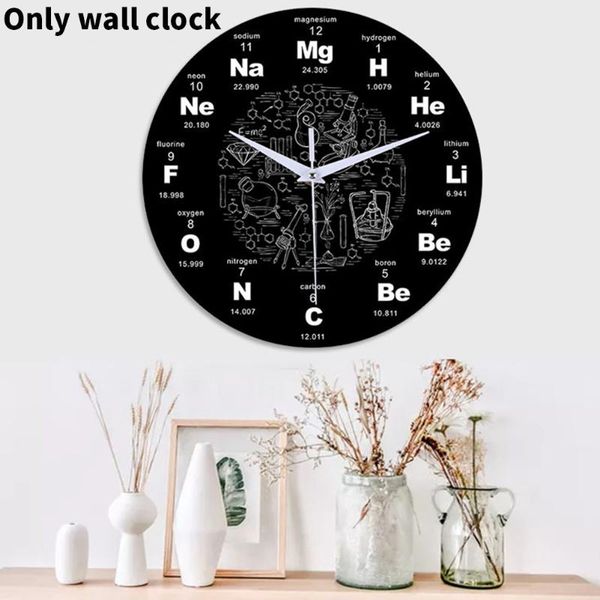 

wall clocks 12 inch silent bedroom home science elements gift acrylic clock