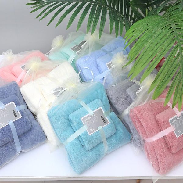 

towel bath set beach soft microfiber coral velvet home travel bathroom