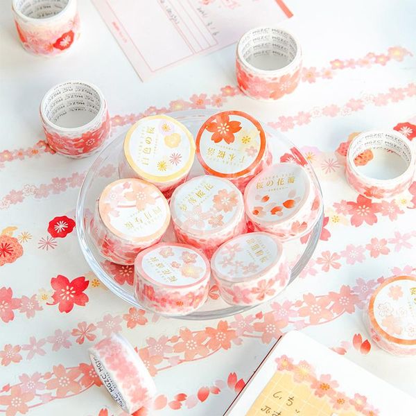 

creative japanese flower sweet cherry blossom washi paper sticker diy diary journal decoration label scrapbooking gift wrap