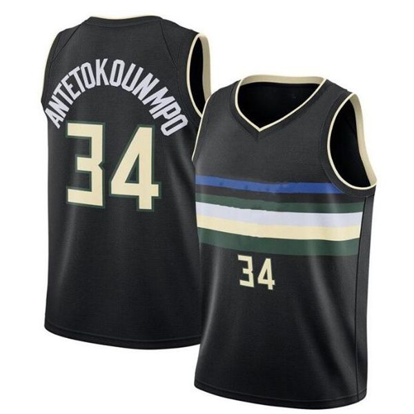 

giannis 34 antetokounmpo jersey basketball, Black;red