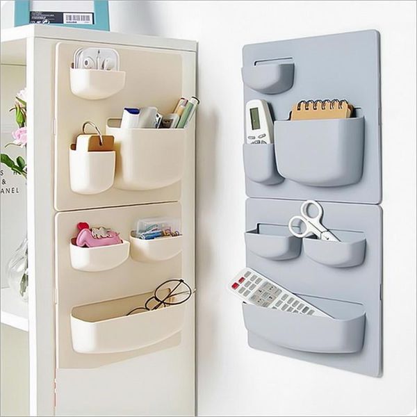 

kitchen storage & organization multifunction ps plastic box wall self-adhesive hanging rack home organizer bathroom accessories