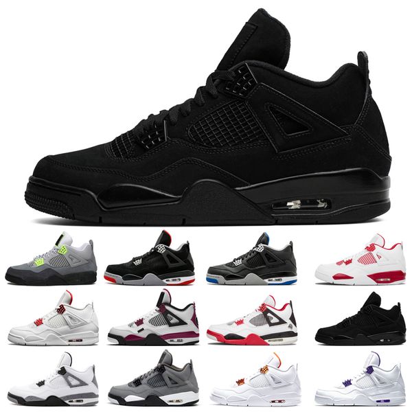 

2021 new basketball shoes 4s man cat taupe haze shimmer desert moss white oreo cement university blue pine green pure money travis bred diy