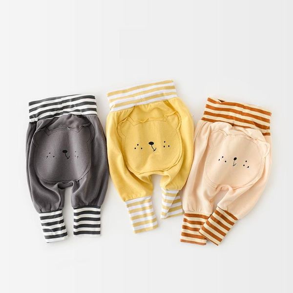 

trousers 2021 baby boy casual big pp pants loose infant long cartoon bear toddler autumn girl leggings, Blue
