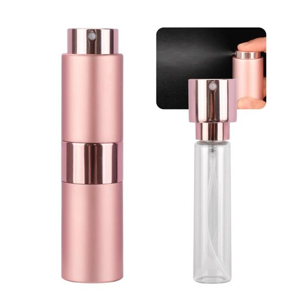 

storage bottles & jars 1pc 15ml pink metal high-end perfume bottle sub-bottle liner glass cosmetic spray portable empty refillable travel
