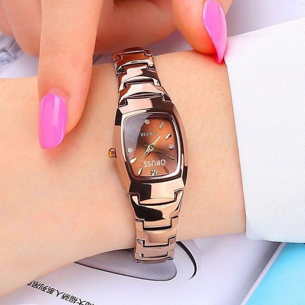 

wristwatches watch women men wristwatch watches lady alloy quartz, Slivery;brown