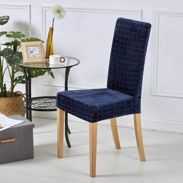

chair covers stretch flannel plaid removable washable dining seat slipcover for el ceremony banquet wedding party