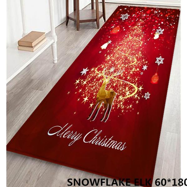 

bath mats 3d christmas santa claus anti-slip kitchen room floor mat flannel carpet rug