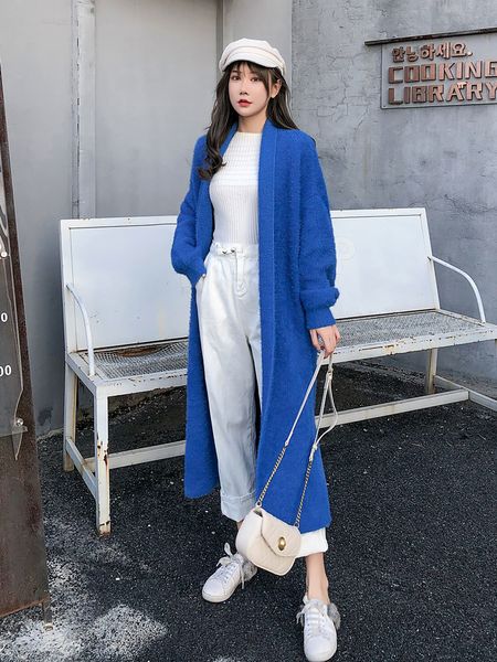 

women's jackets winter plus size release fake cardigan blue vison ladies soft casual fashion long coats outerwear feminine, Black;brown