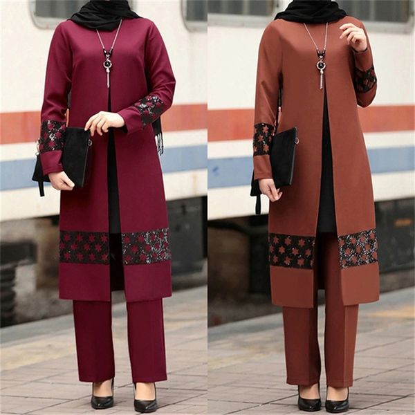 

muslim fashion abaya dress arab middle east islamic clothing for women eid mubarak saudi arabia dubai casual abayas pant set, Black;gray