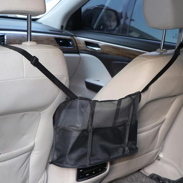 

car organizer auto seat back middle storage bag box universal automobile portable mesh hanging pocket accessories net t e9t4