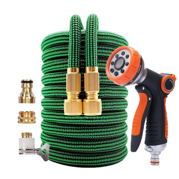 

expandable garden watering hose flexible magic water pipe high pressure car wash hoses gun washing foam spray noozle equipments