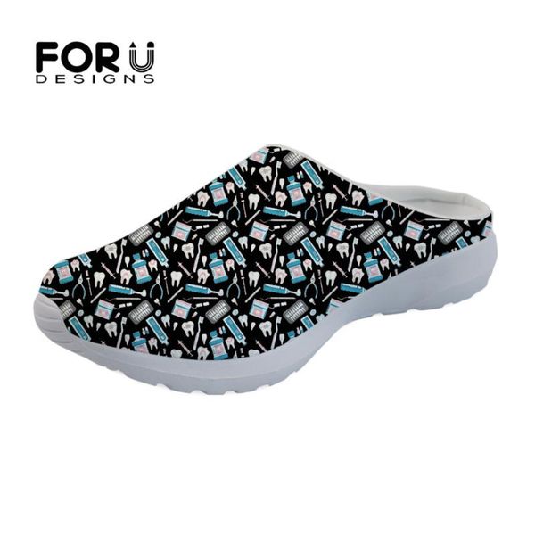 

forudesigns dentista women slippers shoes woman summer fashion home lady slippers casual mesh water shoes dentist sandals girls, Black