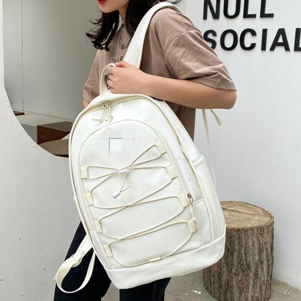 

backpack 2021 college student schoolbag female korean oxford cloth solid color leisure junior high school