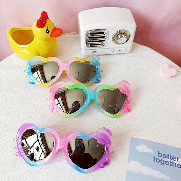 

sunglasses children cute gradient colors cartoon bear cat girls boys outdoor decorate uv protection fashion eyewear, White;black