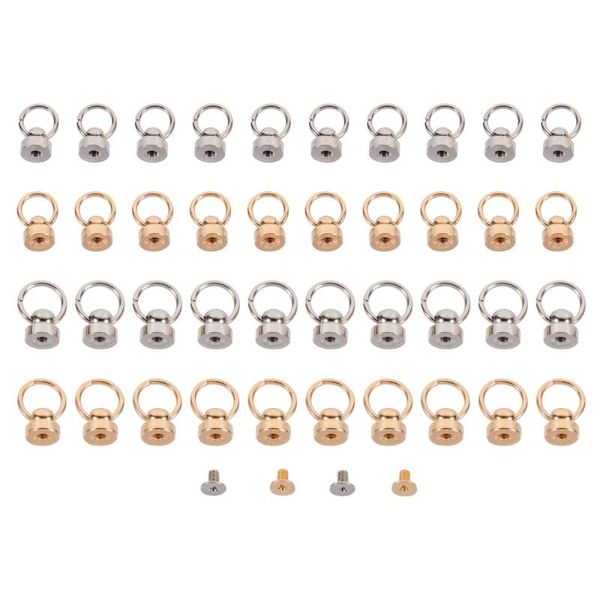 

pacifiers# 40 sets brass rivet studs with ring rotate leather craft accessories