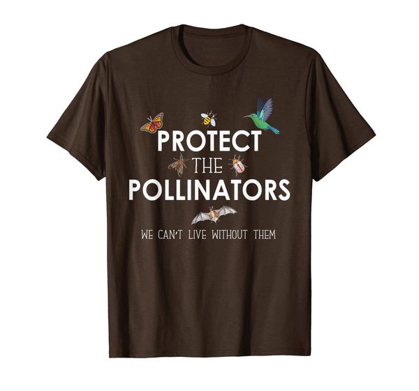 

butterfly bat bees moth shirt protect the pollinators, White;black