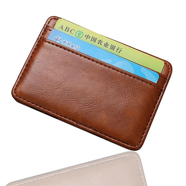 

wallets fashion vintage style soft pu leather magic mens wallet mini multifunctional id card holder brand, Red;black