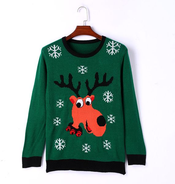 

christmas sweater loose pullover jacquard sweater, White;black