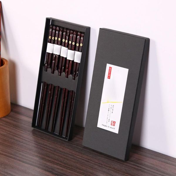 

chopsticks 5 pairs/box wood cherry blossom sushi snack dishwasher-safe