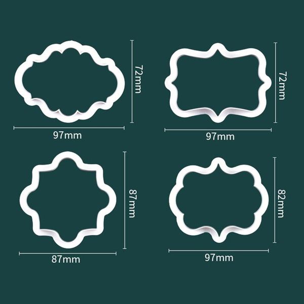 

baking moulds plastic cookie cutter biscuit making fondant cake decorating vintage rectangle plaque frame sugar mold supplies