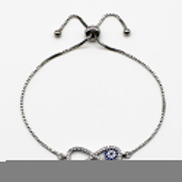 

charm bracelets adjustable crystal stones infinity bracelet for girls turkish evil eye bohemia anniversary jewelry christmas gifts, Golden;silver