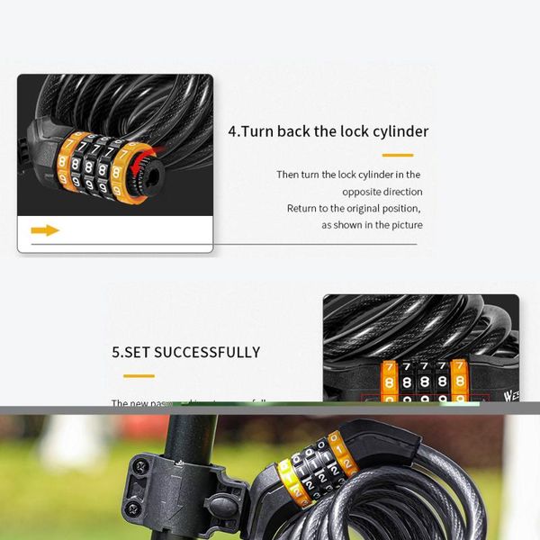 

bike locks bicycle lock cable wheel anti-theft cycling coded accessories