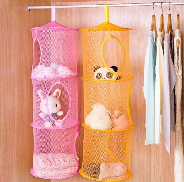 

style storage basket color net hanging cage cylindrical bag clothes organizer bags
