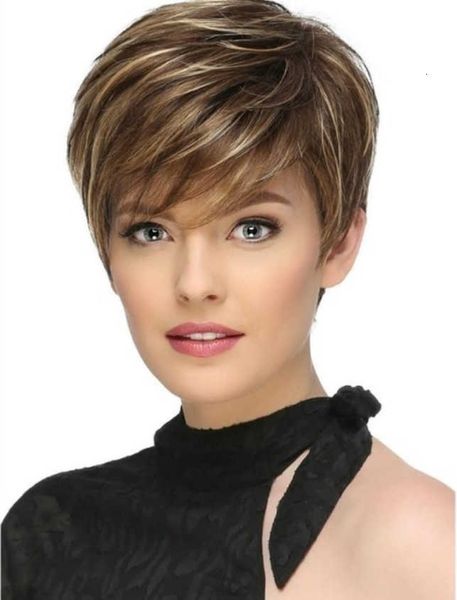 

2021 wig short hair ffy high temperature silk head cover, Black