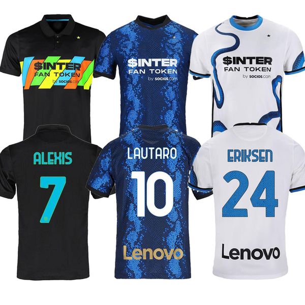 

inter soccer jersey ac barella correa dzeko milan giroud ibrahimovic lautaro eriksen theo brahim 21 22 football shirt 2021 2022 uniforms me, Black;yellow