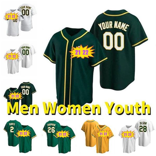 

oakland matt olson baseball jersey jesus luzardo khris davis pinder chapman rickey henderson mike fiers ramon laureano reggie jackson jersey, Blue;black