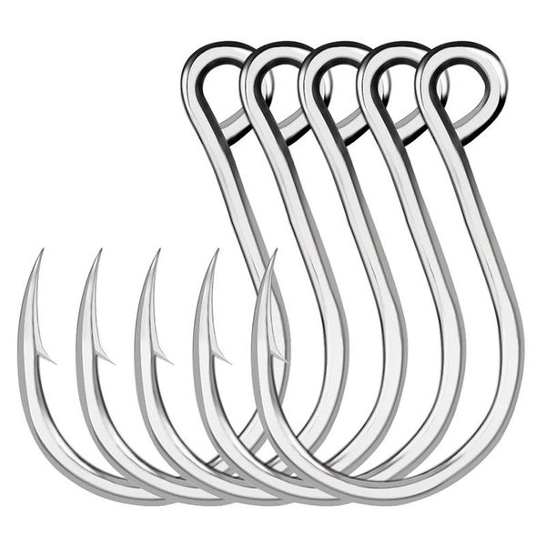 

yancy 10 pcs fishing hook set single circle barbed carp high carbon steel sea fishinhook accessories hooks