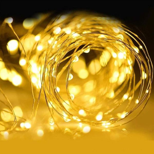 

copper wire led string lights holiday lighting fairy waterproof outdoor christmas garland for wedding party decoration strings