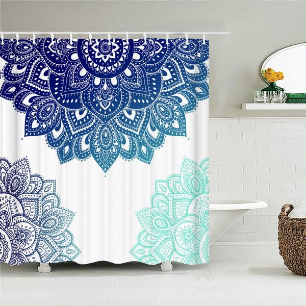

shower curtains mandala curtain flower printed geometric bohemian bathroom wall hanging decoration
