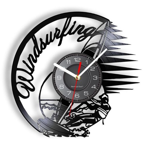 

wall clocks sailboat windsurfing record clock navigation surface water sport handicraft art surfing and sailing crafts decor