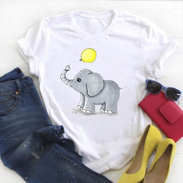 

and women lady cartoon mens t shirts balloon fashion cute animal print summer ladies tee womens female clothes graphic, White;black