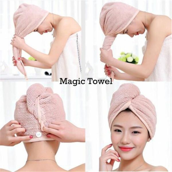 

towel women hair quick drying microfiber bath spa turban knot twist loop wrap hat cap for bathroom accessories