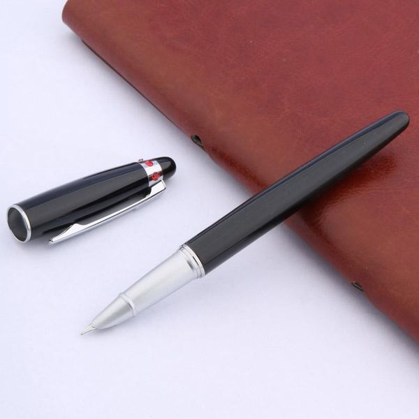 

fountain pens baoer metal classic silver black red girl f nib pen
