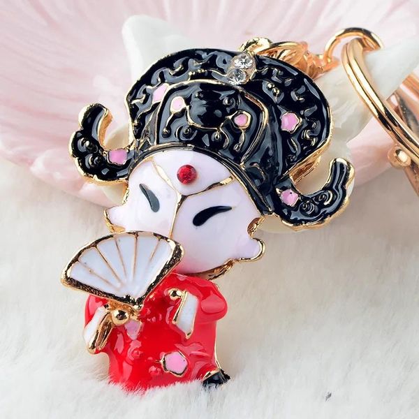 

keychains chinese style huadan xiaosheng keychain peking opera car pendant couple bag creative small gift giveaway, Silver