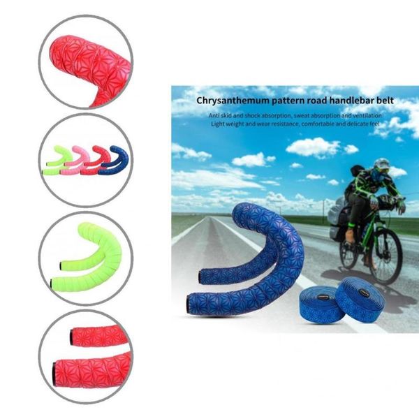 

bike handlebars &components fine workmanship handlebar grip tape solid color wear resistant excellent chrysanthemum pattern road handle bar