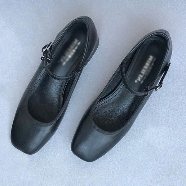 

dress shoes spring ladies high heels chunky block round toe casual office slippers, Black