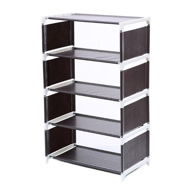 

hooks & rails 4/5 layers multipurpose non-woven standing shoe rack dustproof modern cabinet cloest entryway diy stand storage organizer