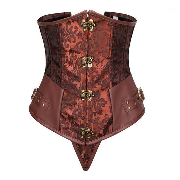 

gothic underbust corset slimming retro vintage sheath woman flat belly steel boned waist bustier bustiers & corsets, Black;white
